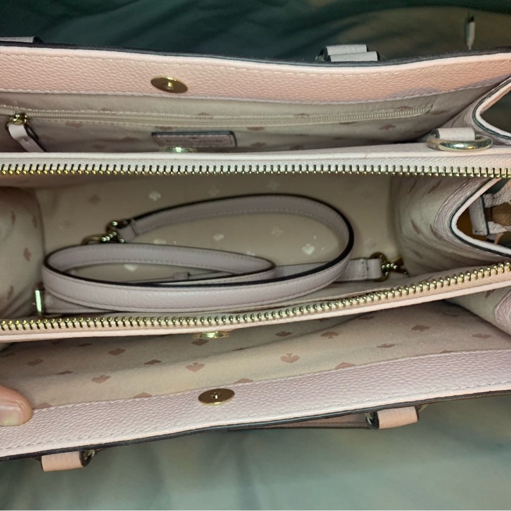 BABY PINK KATE SPDE HANDBAG (W/ DETACHABLE STRAPS) - Picture 4 of 5